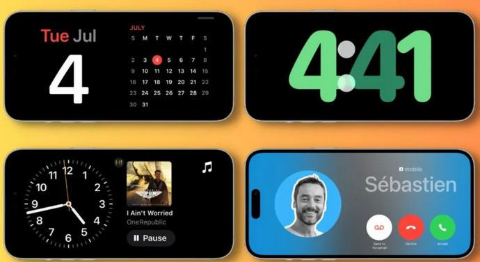 盐池苹果手机维修分享iOS17横屏充电待机显示有什么好处 