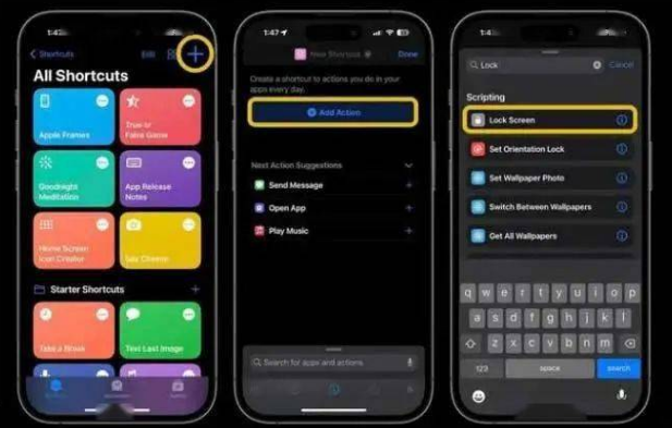 盐池苹果14锁屏维修店分享iPhone14升级iOS16.4后如何创建锁屏快捷方式 